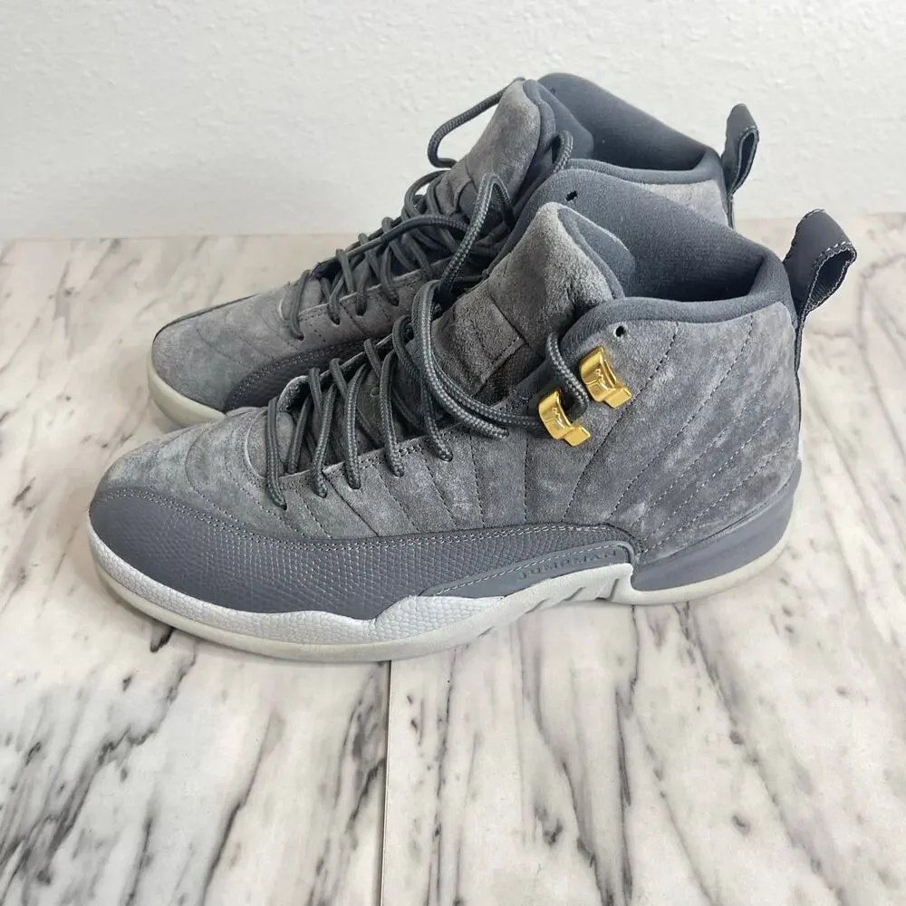 Nike Air Jordan 12 Retro Wolf Grey Suede Size 8 Mens Basketball Shoes 130690-005